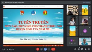 HUYỆN ĐOÀN BÌNH TÂN TỔ CHỨC TUYÊN TRUYỀN BIỂN ĐẢO CHO THANH THIỂU NHI 2021